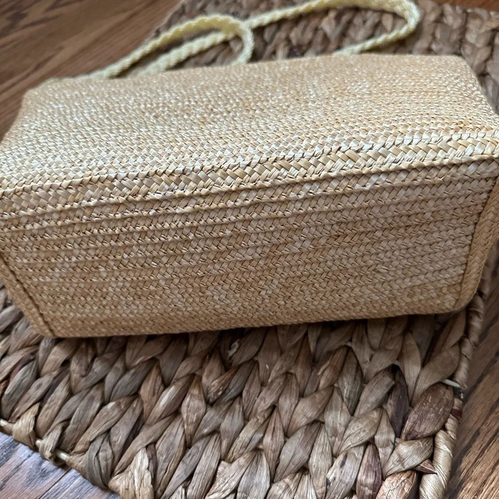 Vtg Shell and Straw Purse - Picture 6 of 7